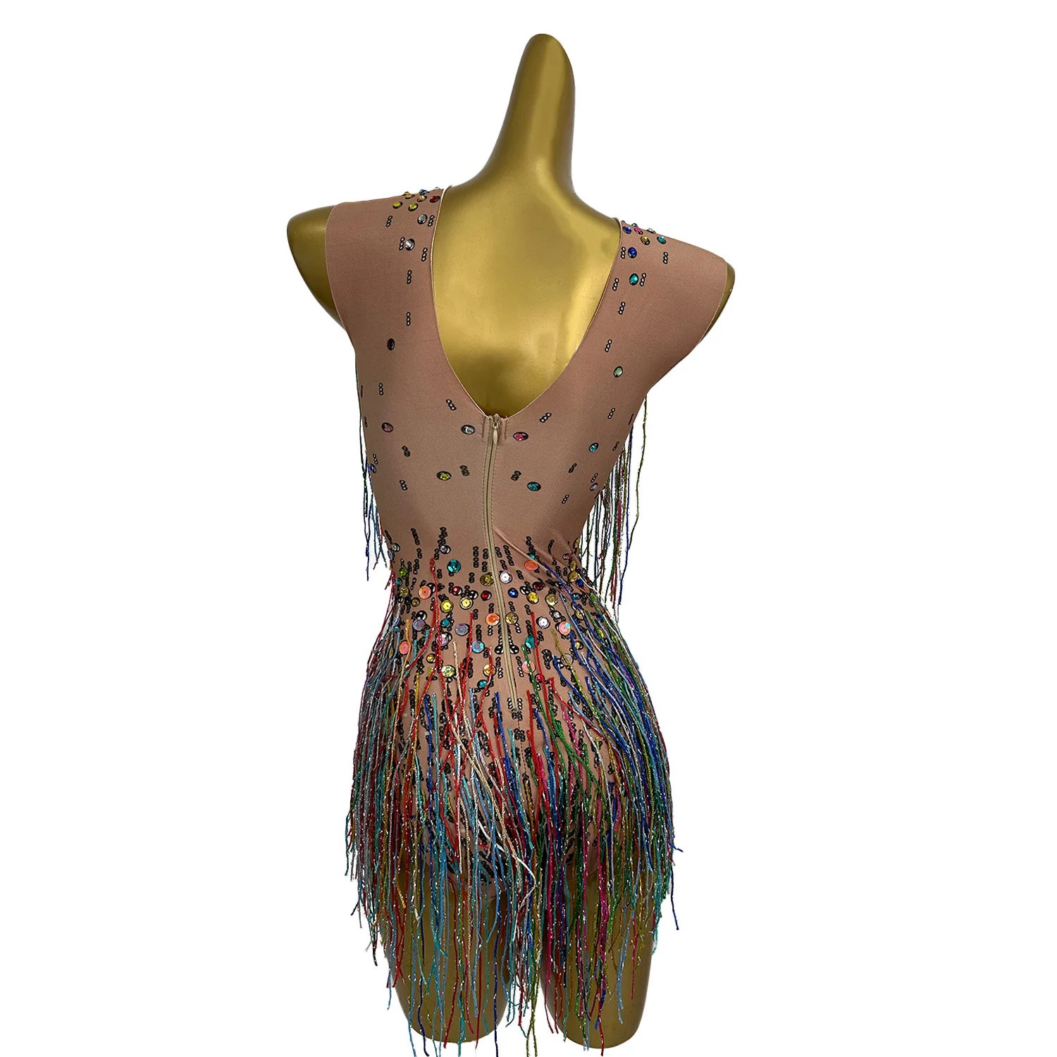 Shine Sequins Tassel Bodysuit Luxury Women Birthday Sequins Prom Wear Hot Dance Club Black Girls Stage Show Outfit Wucaibinfen