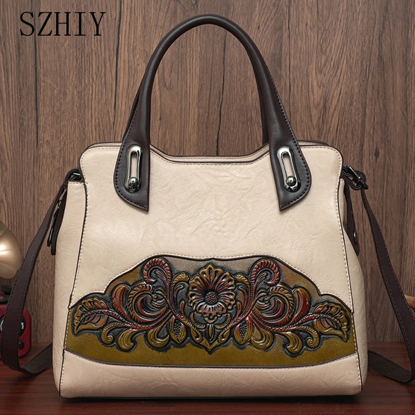 حقيبة يد كلاسيكية للنساء مزاجه عالية الجودة مصمم حقيبة كتف هدية عيد حقيبة يد تنقش زهرة جيب Bolsos De Marca