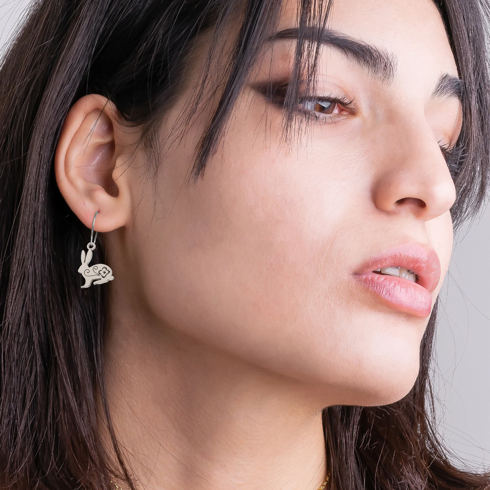 

10 шт., принадлежности для рукоделия, подвески в виде кролика из нержавеющей стали для ожерелья, браслета, свитера, цепочки, проекты, ювелирные изделия, подвески