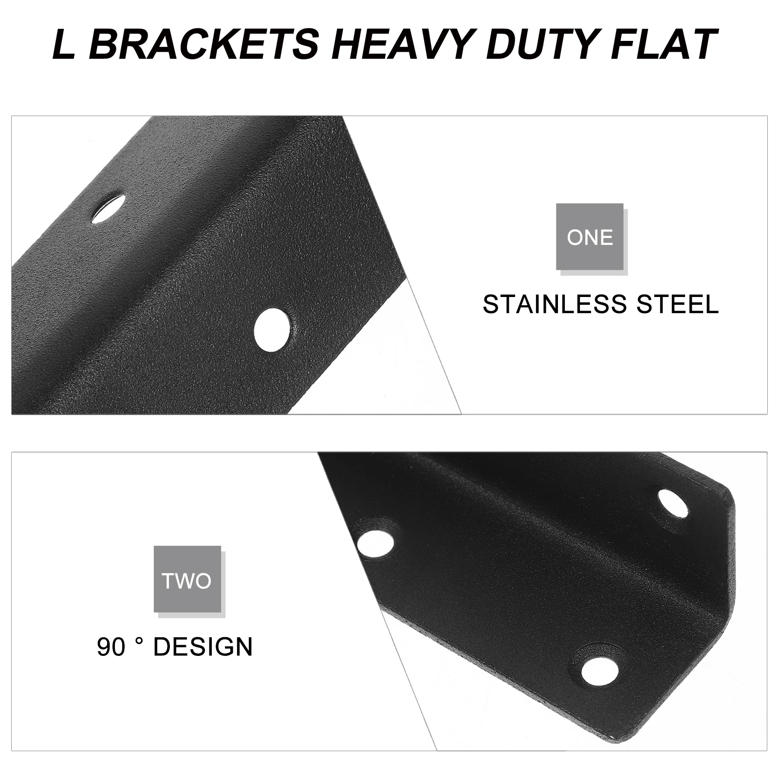 

6pcs Long Corner Brackets 27x100 Stainless Steel Heavy Duty L Shape Furniture Connector Bracket for Wood Wall Cabinet