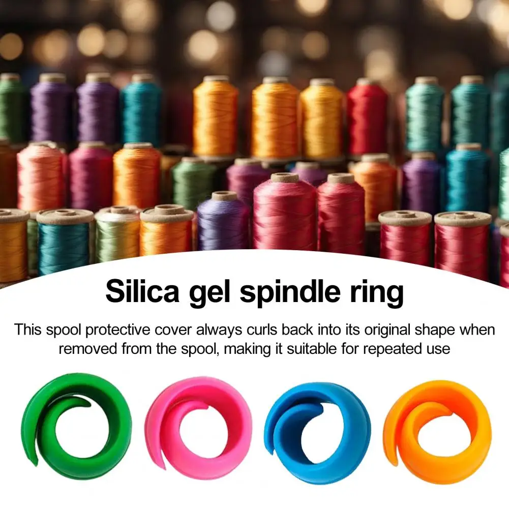 Spool Holders Spool Protective Cover 10/100pcs Thread Holder Elastic Bands Curled Spool Hugger Reusable Organizers High Tenacity