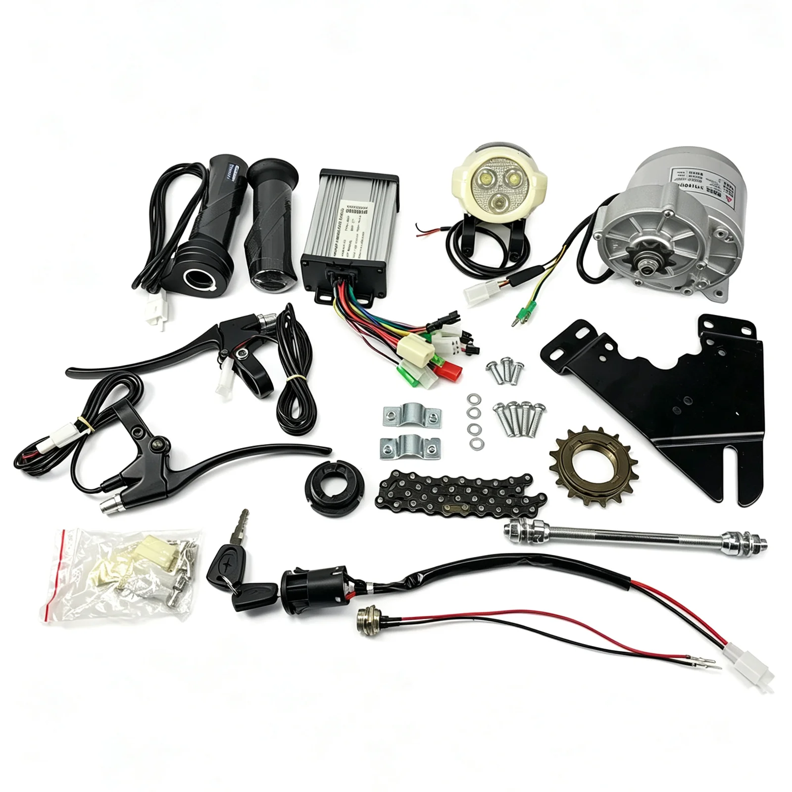 250W 350W 24V DC Brushless Gear Motor With Controller Throttle Brake Light Lock Etc. Brushless Motor Kit