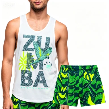 

2026 New Quick Drying Vest T-shirt Set for Outdoor Sports, Dancing, Casual Fashion, Breathable Men