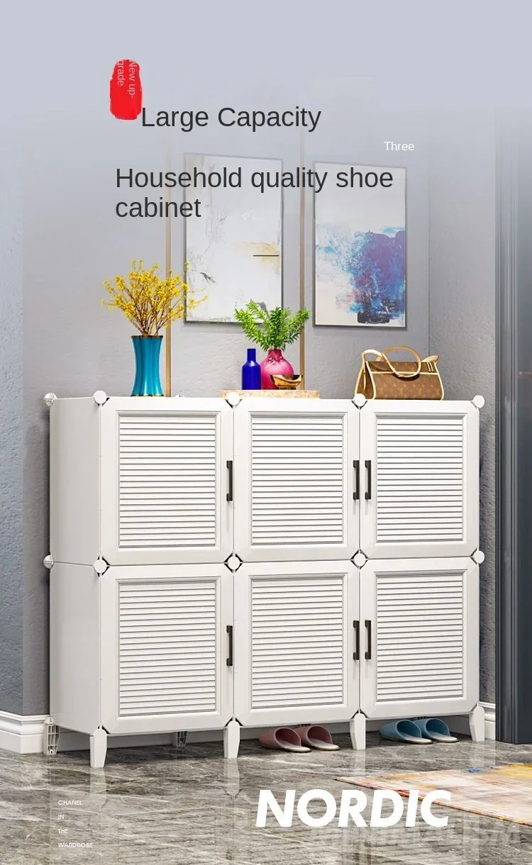 Modern Household Shoerack Cabinet Corridor Living Room Foldable Storage Shoes Box Multiple Layers Dustproof Shoe Rack Furniture