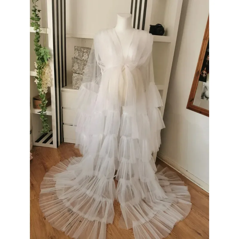 Vestido de pastel de fotografía de maternidad de tul, sesión de fotos de embarazo, Vestido largo de tul, manga larga, tamaño libre