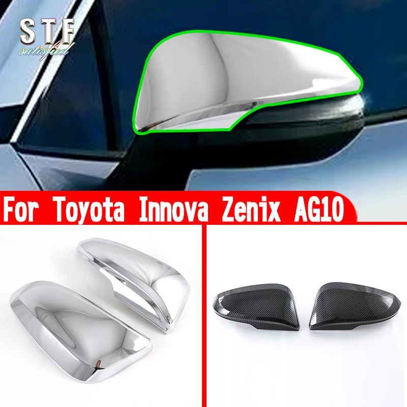 For Toyota Innova Zenix AG10 2023 2024 Car Accessories Rearview Mirror Cover Trim Molding Decoration Stickers