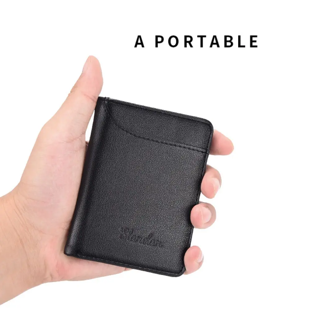 

Slim Credit Card PU Leather Men Wallet Bifold Money Clip Short Leather Purses ID Card Holder