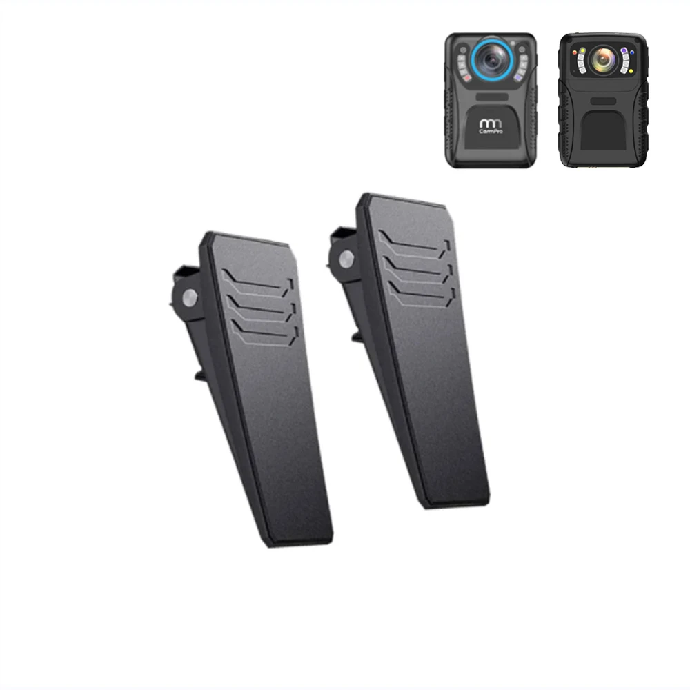 

360° Rotate Metal Short Pocket Clip Mount for CammPro Body Worn Camera Police Back Clip C3 and C9n - 2 in 1 Pack