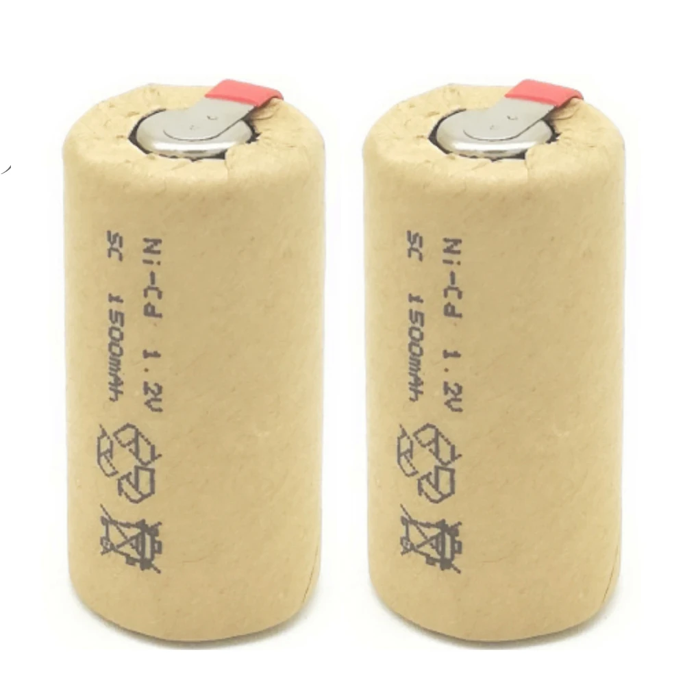 1.2V Ni-CD SC1500mAh Sub C batteria ricaricabile 10C ad alta potenza per Walkie Talkie utensili elettrici trapano elettrico a batteria