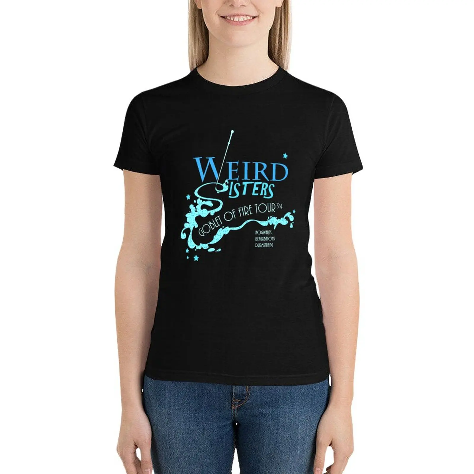 

The Weird Sisters -blue T-Shirt cute tops summer top plus size t shirts for Women loose fit