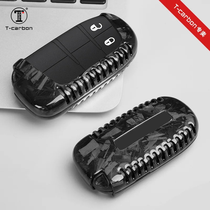 

Аутентичный чехол для ключей из углеродного волокна для Jeep Grand Cherokee | Защитная крышка