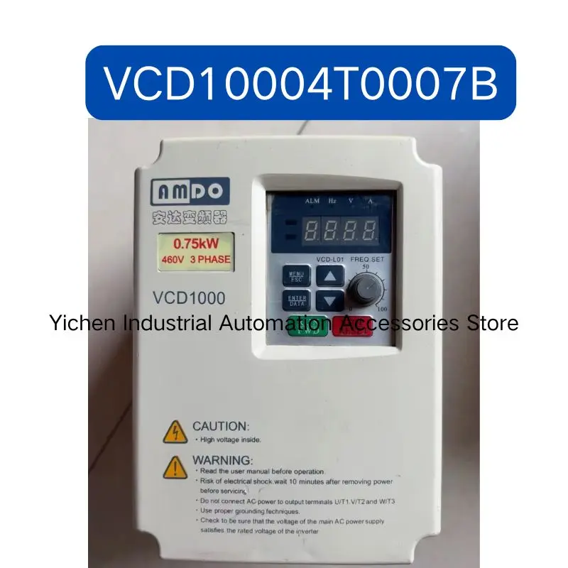 

second-hand VCD10004T0007B inverter 0.75KW tested ok
