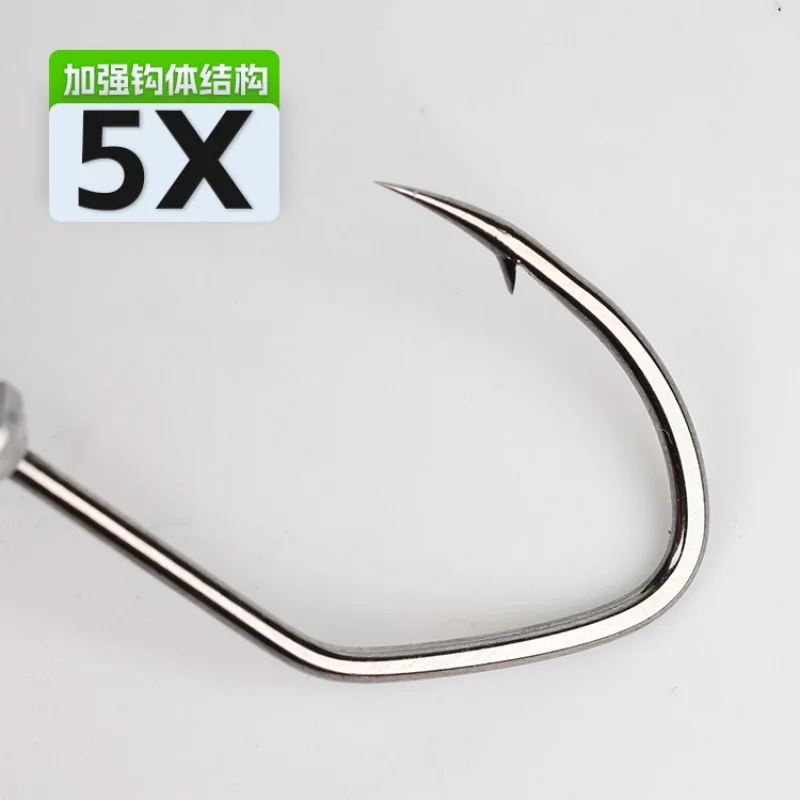 Meeresangel-Jigkopfhaken, Großes Gewicht 21g 28g 35g 42g 50g, für Fisch und Seebarsch, 5-fach Verstärkte Scharfe Wurmhaken, 2 Stück Set, SONDERANGEBOT – Detail 2