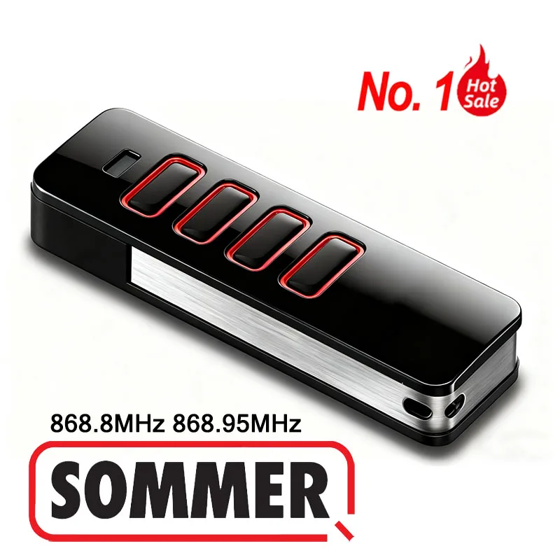 

SOMMER Pearl 4018 868MHz Vibe Twin+ Status Slider+ 4018V000 4019V000 S10019-00001 SOMloq2 Garage Door / Gate Remote Control Key