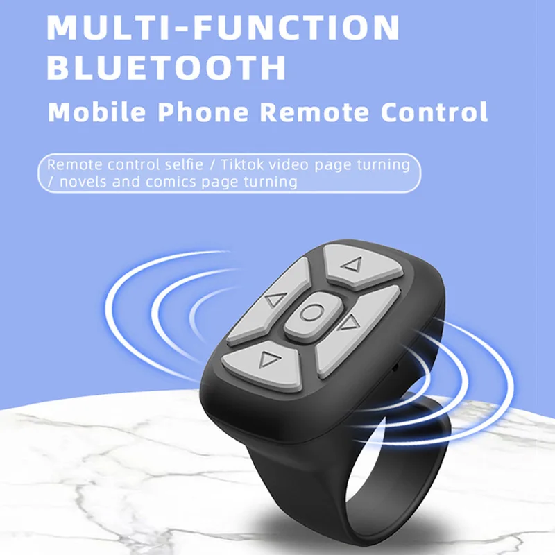 Wireless Bluetooth Mobile Selfie Lazy Instant Music Video Remote Control Ring Mobile Phone Bluetooth Controller For Xiaomi Apple