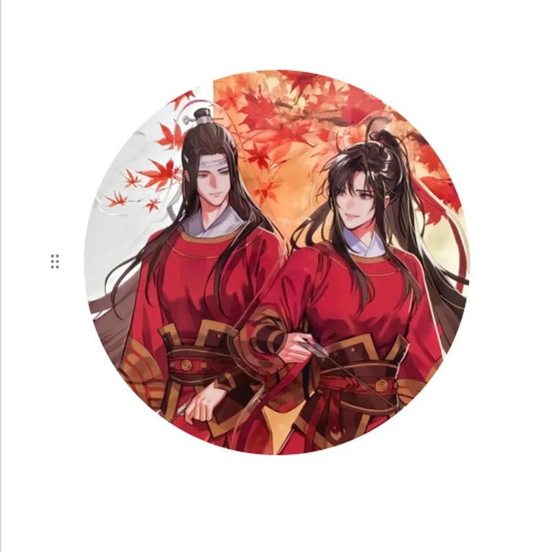 Mo Dao Zu Shi Anime Badge Lan Wangji And Wei Wuxian Cartoon Figure Brooches Cosplay Exquisite Accessory Brooch Pendant Gifts