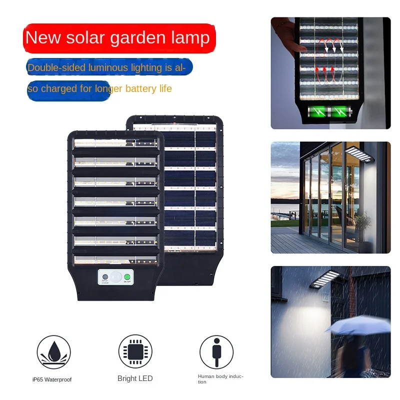 Solar Wall Light Outdoor Decorative Garden Light Household Waterproof Double Sided Lighting Outdoor Decorative Wall Street Light