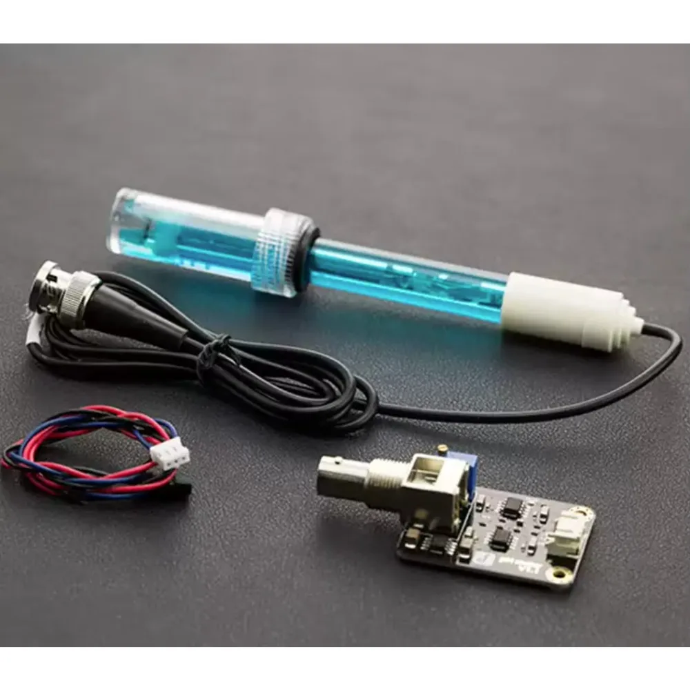 Modulo sensore pH industriale: sonda per elettrodi analogici per rilevamento gamma pH 0-14, test della qualità dell'acqua e analisi chimica