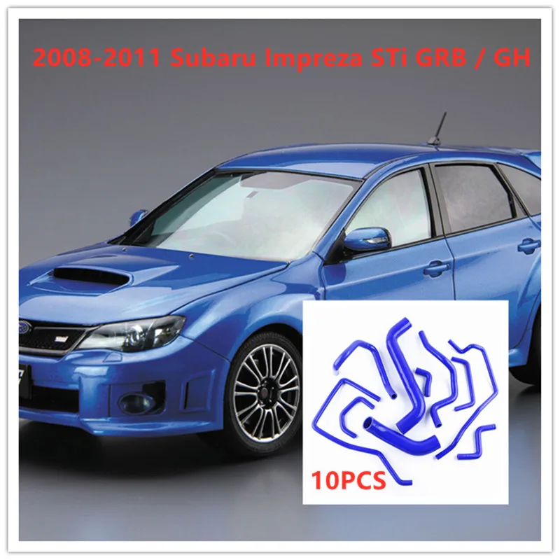 

10PCS Silicone Radiator Hose For 2008-2011 Subaru Impreza STi GRB / GH 2009 10 (ONLY FITS Subaru Impreza STi ) Replacement Auto