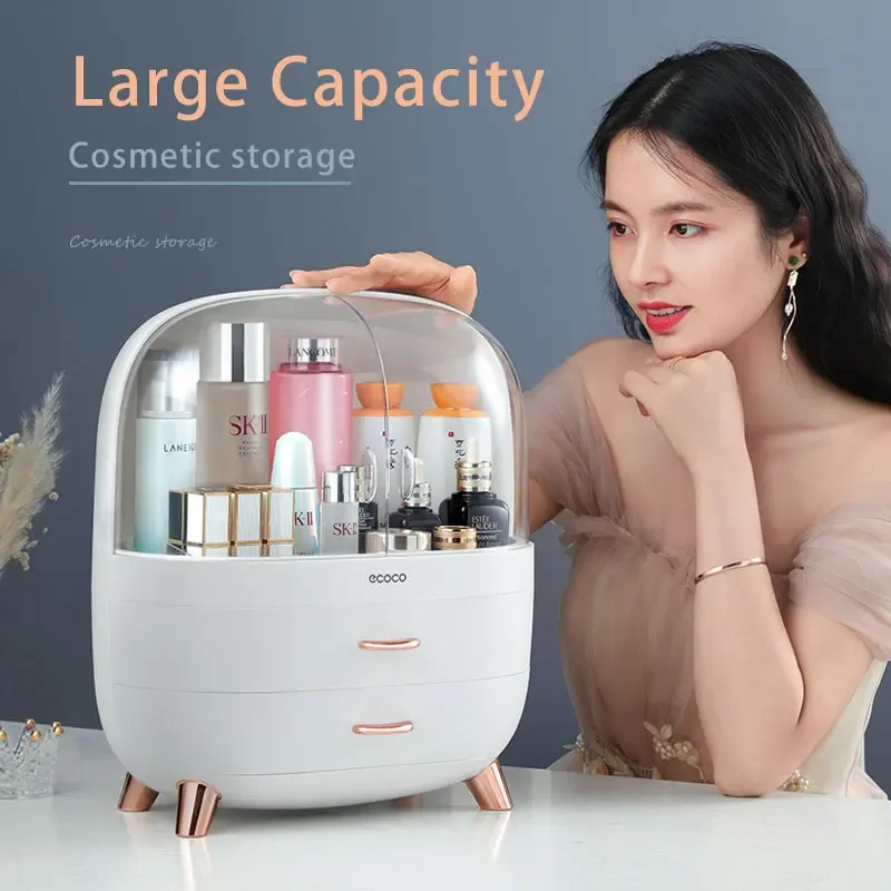 Makeup Container Polish Box Desktop Storage Organizer Makeup Drawer Large Box Cosmetic Capacity Storage Nail Jewelry