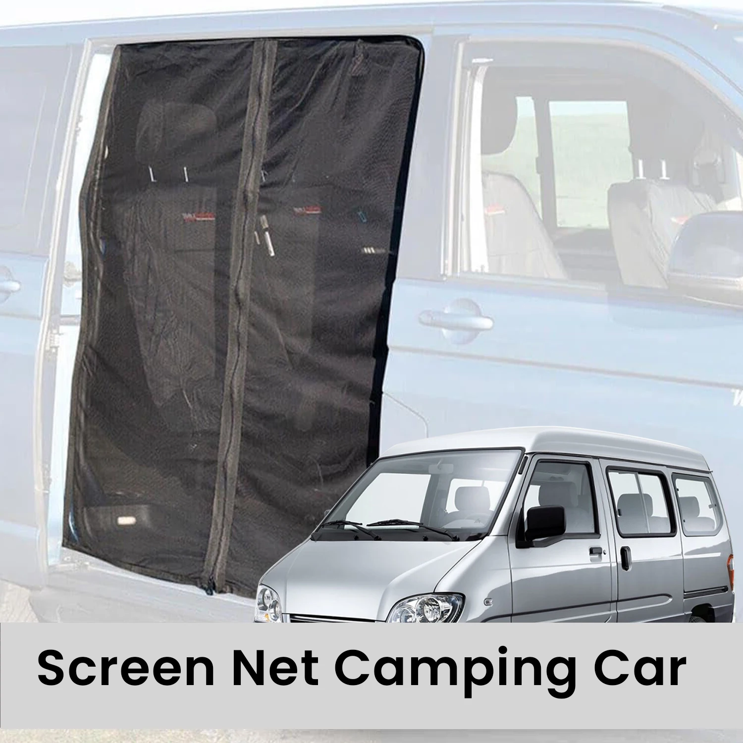 Sliding Door Magnetic Fly Screen Size 175 * 150cm Van Bug Screen Mosquito Net Sun Protector for T5 T6 T4 Caravan Motorhome Campe