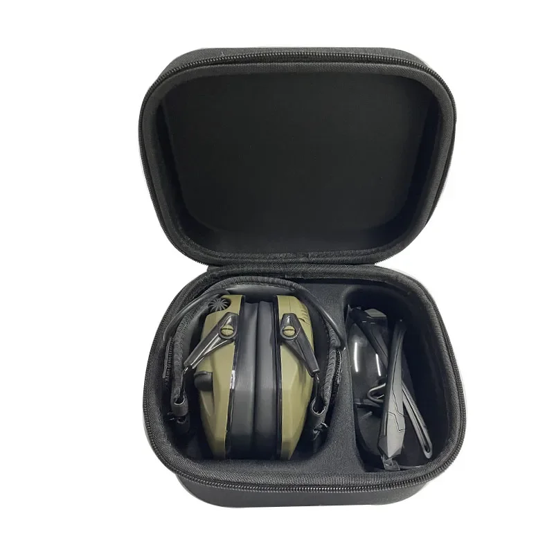 Hard Storage Travel Case for Electronic Shooting Earmuffs Compatible Foldable Hearing Protection Shooter Safety Eyewear Glasses