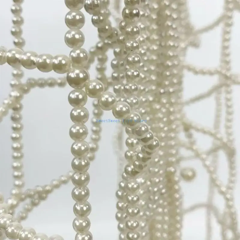 D5QB Gonna decorata con sofisticate perle finte con materiali robusti per eventi serali e riunioni lavoro