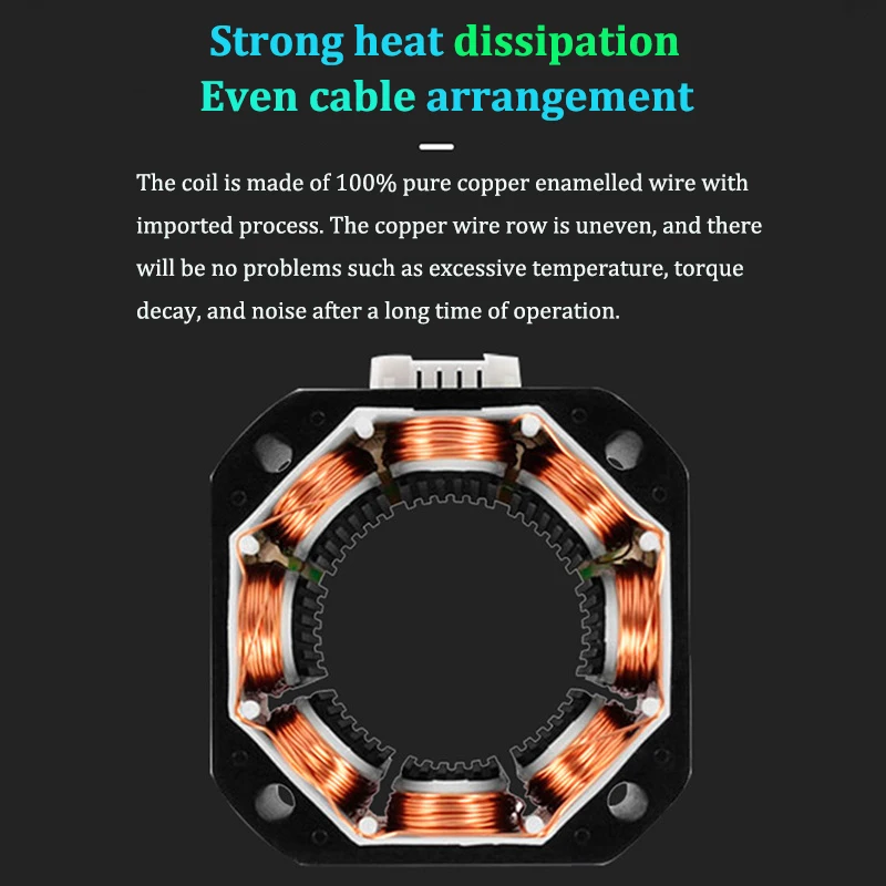 

Nema 17 Stepper Motor 0.42N.m 2 Phase Height 23、33、40、47、48、60mm 42 Stepper Motor For 3D printer CNC Engraving Milling Mach
