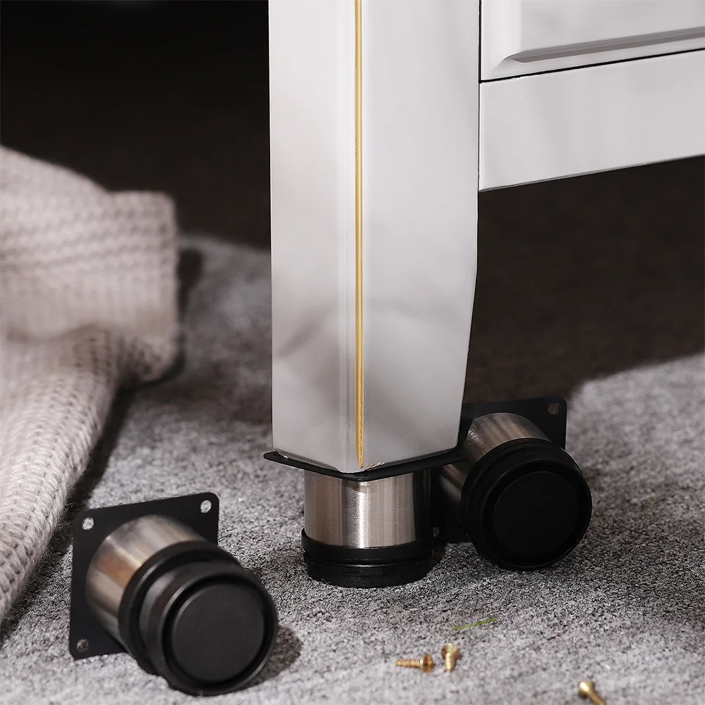 

6Pcs Adjustable Stainless Steel Cabinet Legs Durable Furniture Feet for Sofa Desk Bedroom Kitchen Table Furniture Legs
