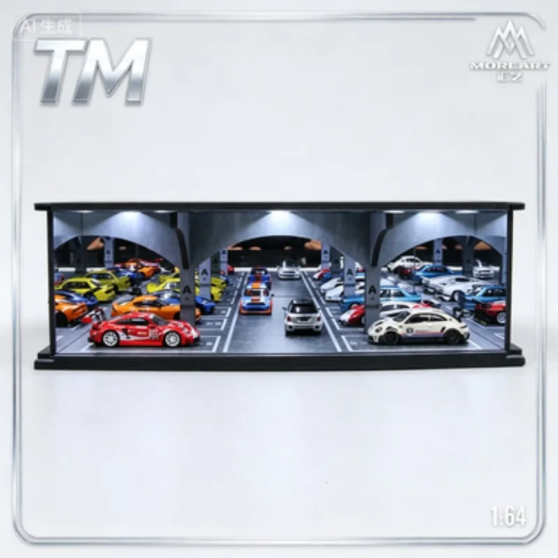 

TM 1:64 Underground Parking Garage Scene - Lighted Assembly Scene, Car Model Scene, Holiday Gift.