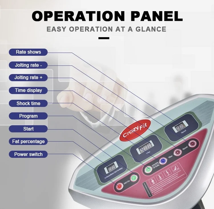 Indoor Home Gym Equipment Whole Body Lose Weight Slimming Platform Massage Smart Vibration Machine Screening ABS Material 120KG