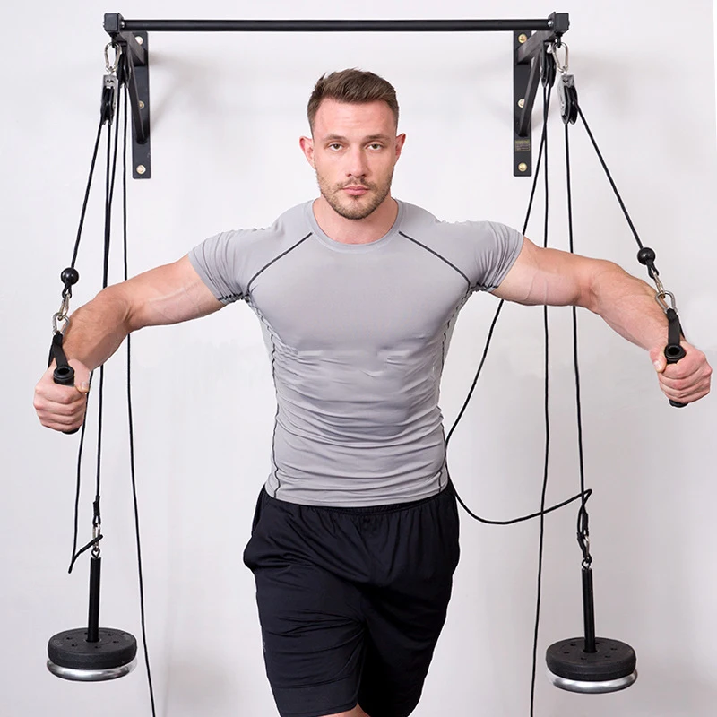 

Wall Mounted Pulley Cable Machine System Biceps Triceps Strength Trainning Attachment For Fitness Home Gym Workout Equipment