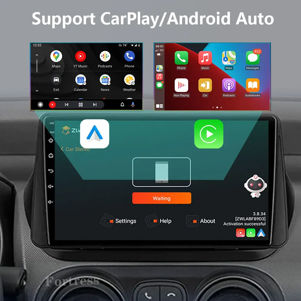 Android 13 Radio For Fiat Fiorino Qubo For Citroen Nemo For Peugeot Bipper 2008-2017 Car stereo Multimedia Player Carplay Auto