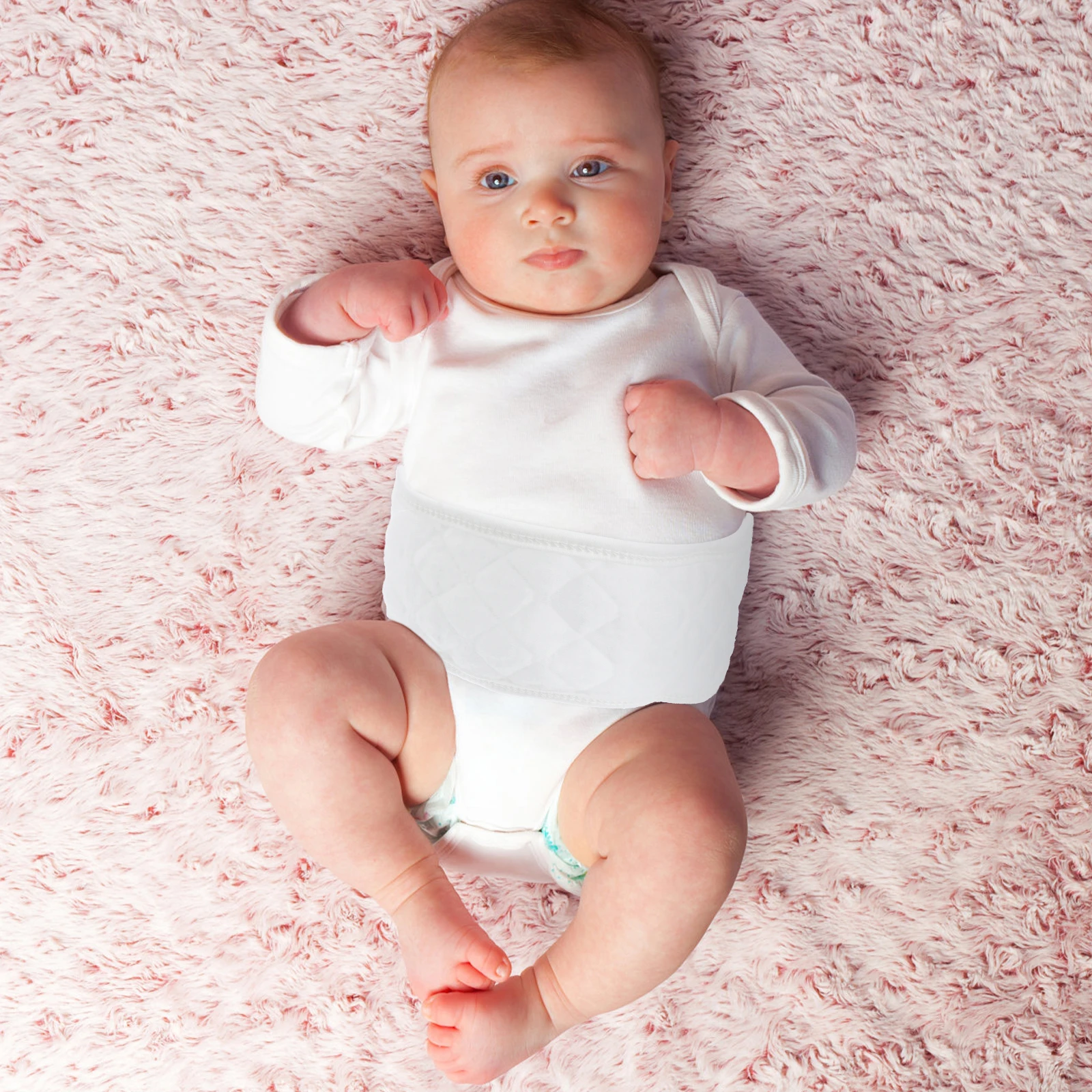 

10pcs Cotton Newborn Navel Infant Wrap Umbilical Protective Band Hernia Tummy Pure Color Soft Double Layer