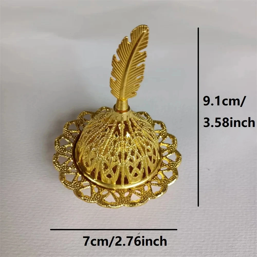 Originality Mini Crown Retro Copper Hollow Out Incense Stick Burner Golden  Burner Catcher Home Decoration Sandalwood Censer