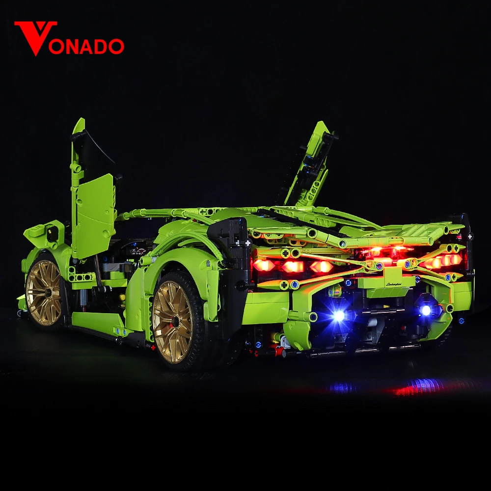 Vonado LED Lighting Set for 42115 Sports Car Light Kit, Not Included the Building Block