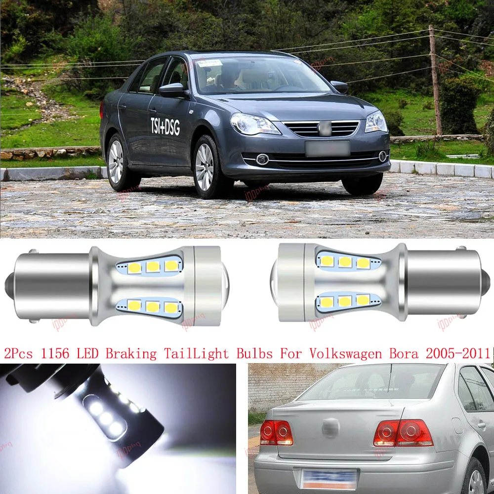 

2pcs Error Free 1156 LED Stop Braking Tail Projector Light Bulbs For Volkswagen Bora 2005-2011