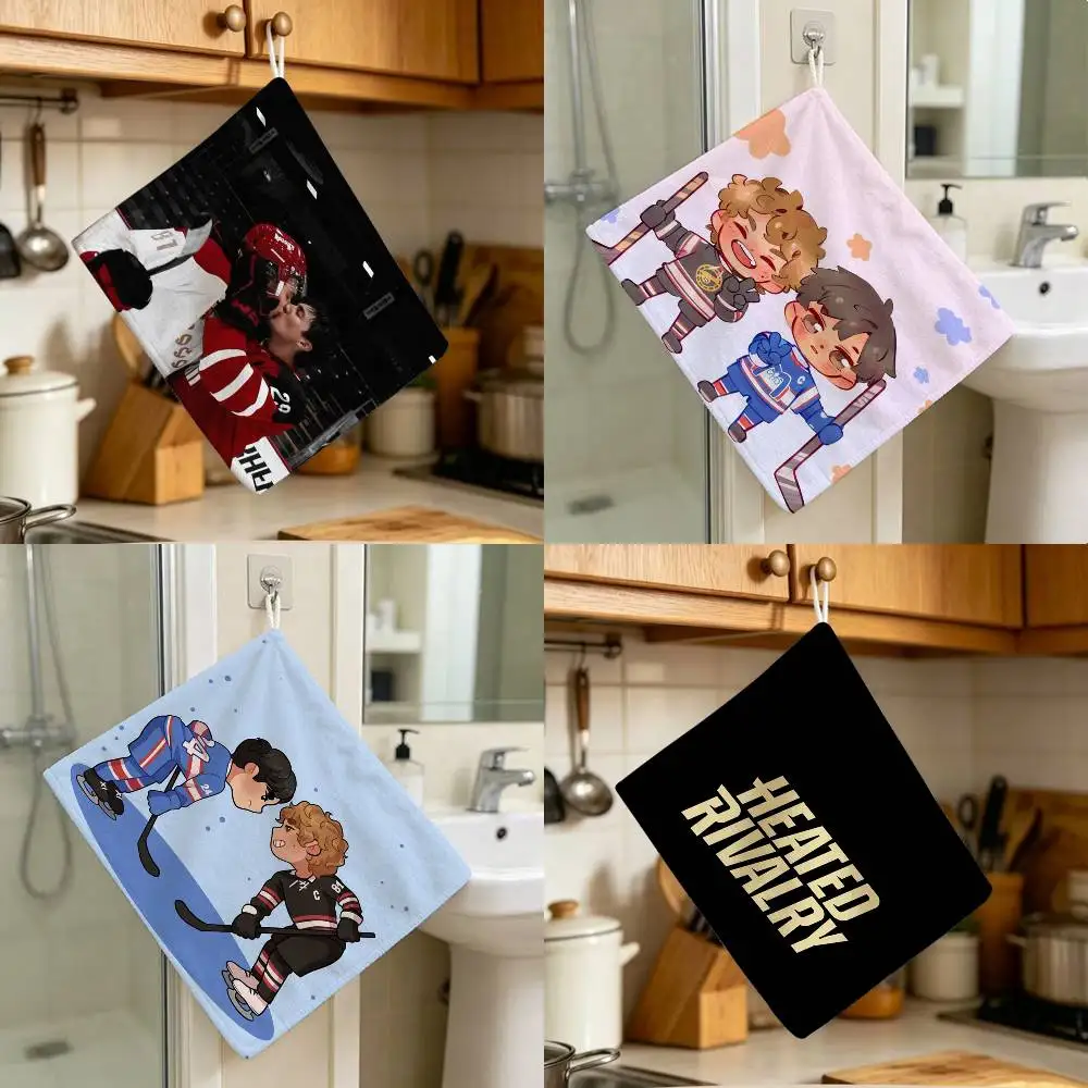Hockey Jersey Lovers Arena Anime Polyester Hanging Kitchen Hand Towel Durable Wear Resistant  Versatile Use Throughout Home