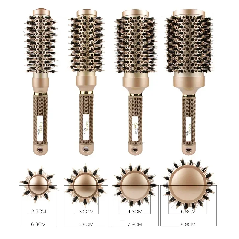 

1PC 4 Sizes Professional Salon Styling Tools Round Hair Comb Hairdressing Curling Hair Brushes Comb Barrel Comb