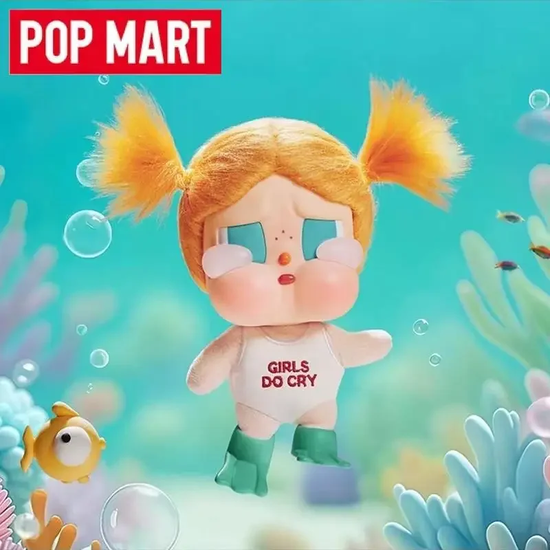 POP MART Crybaby Vacation Mode On Series Vinyl Plush Pendant Blind Box Genuine Toys Guess Bag Mystery Box Cute Ornament Figurine