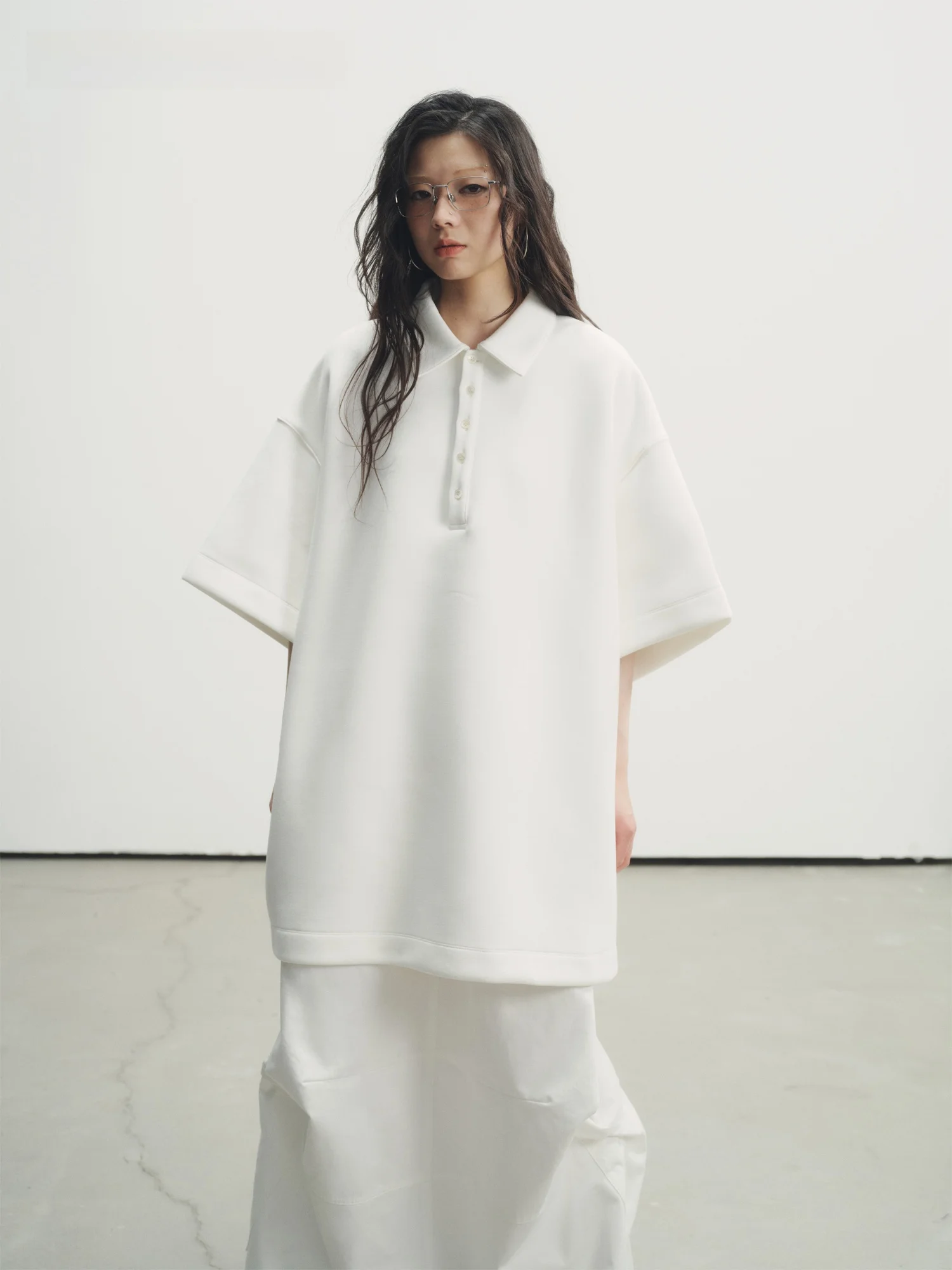 

VERMO Classic Elegant Loose Short Sleeve Shirt Women's Premium Fashion Top Cotton Polyester Blend Spring Summer