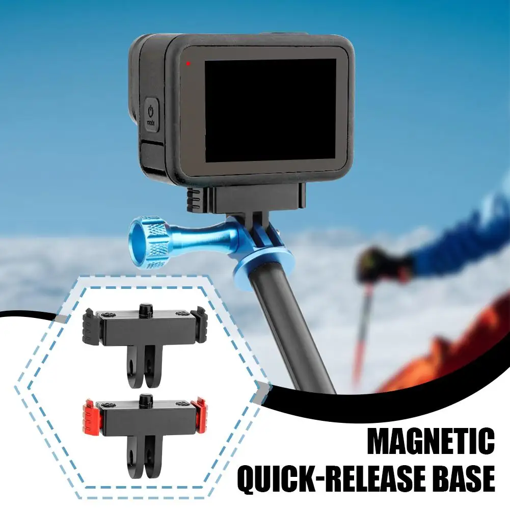 Metal Magnetic Quick Release Base For GoPro Hero 13 Extension Mount Adapter Holder Bracket For Go Pro Hero 13 Black Accessories