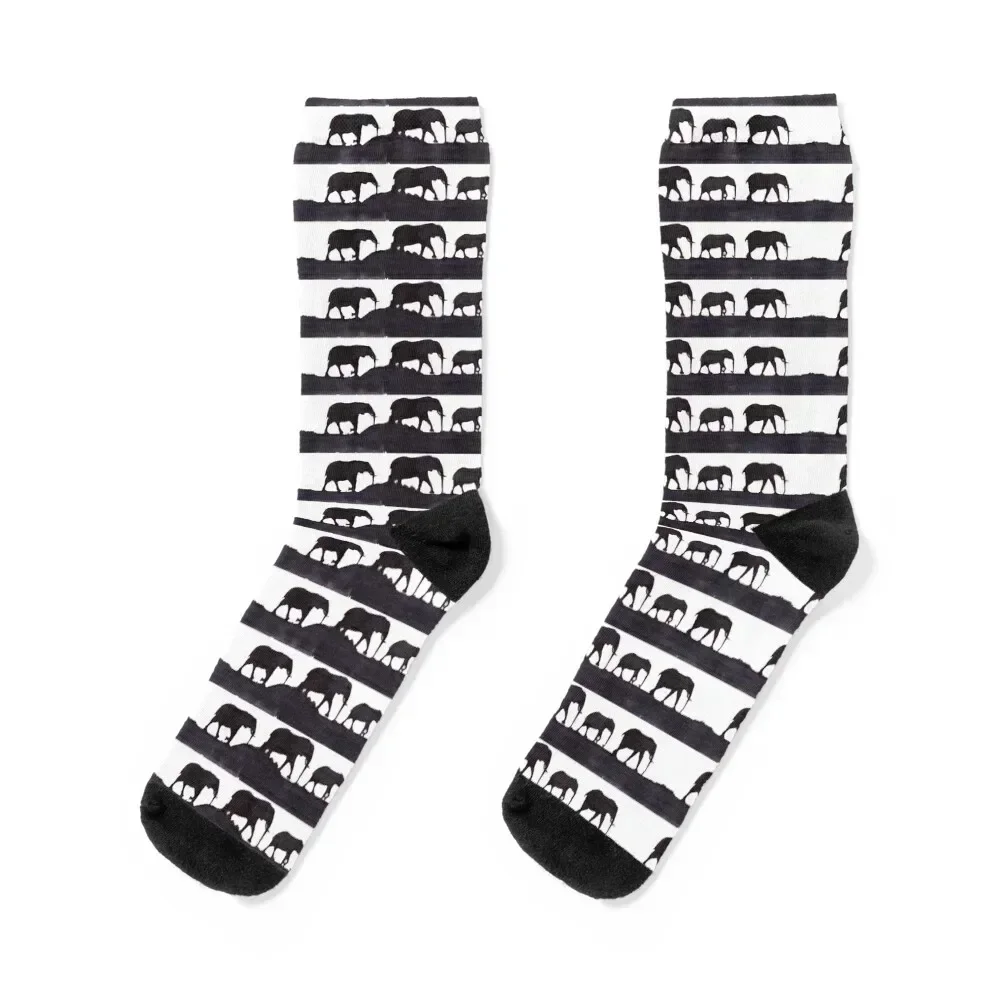 Lodge décor - Elephants Socks hiking designer brand sports stockings Girl'S Socks Men's