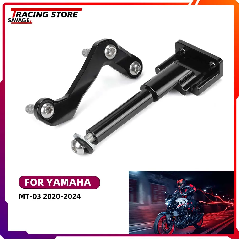 

2024 MT03 Motorycle Steering Damper Stabilizer Mount Bracket For YAMAHA MT-03 MT 03 Steering Reverse Safety Linear Accessories