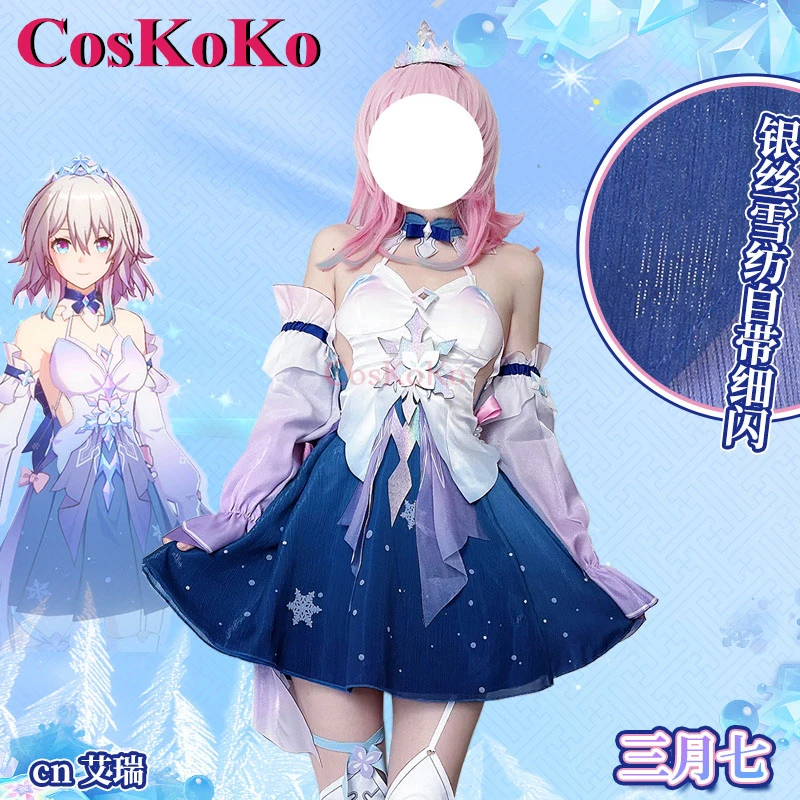 

CosKoKo March 7th Cosplay Anime Game Honkai: Star Rail Costume Lovely Sweet New Uniform Dress Halloween Party Role Play Clothing