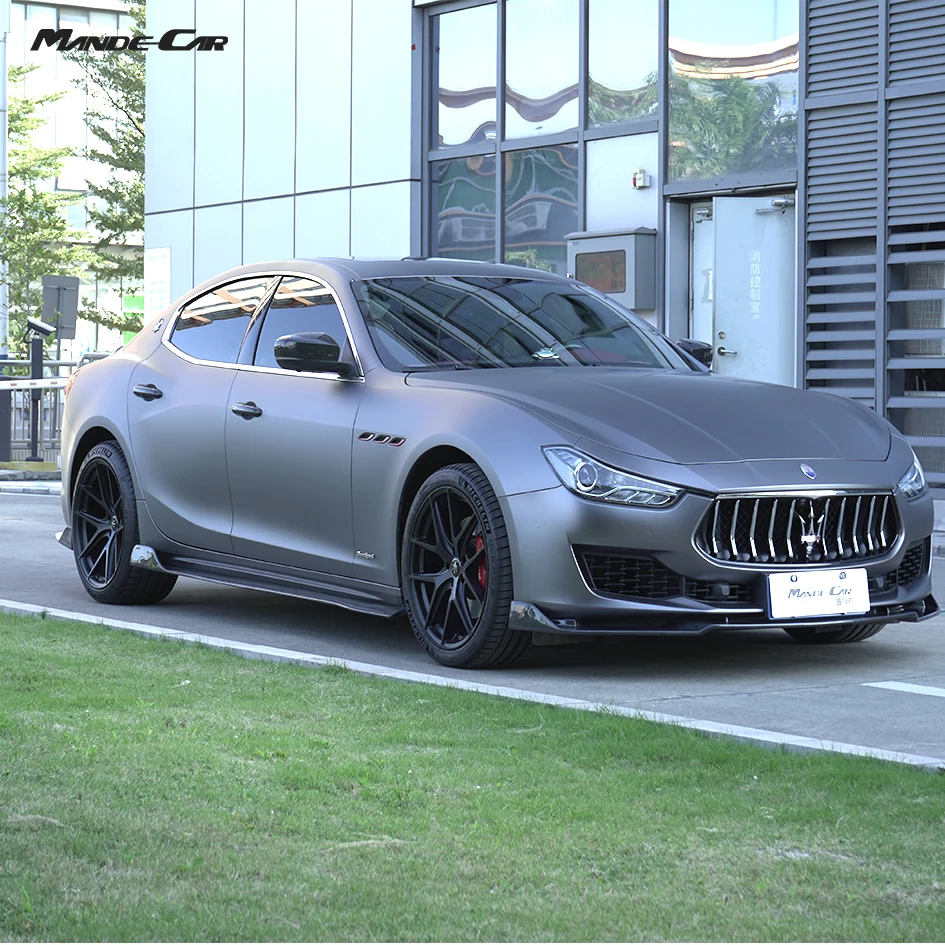 

MDK комплект из углеродного волокна для Maserati ghiblai, передняя боковая юбка, задний диффузор, подходит для 2018-2022y, автомобильные аксессуары