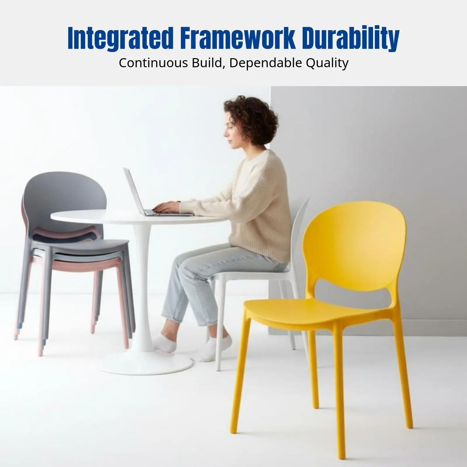 

Dining Chair, Nordic Minimalist, Modern Leisure Chair, Adult Backrest, Lightweight, Easy to Move, Easy Maintenance