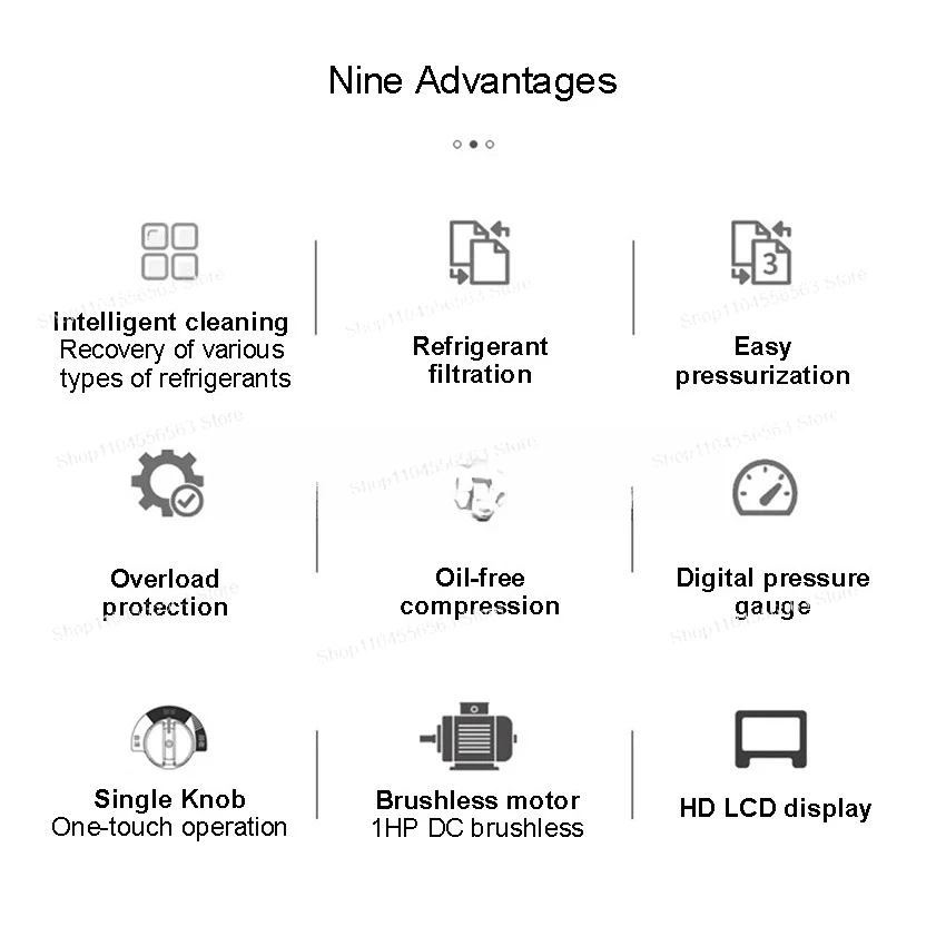 

Portable Refrigerant Recovery Machine - 1HP DC Brushless Motor 220V, For Car Air Conditioning Maintenance