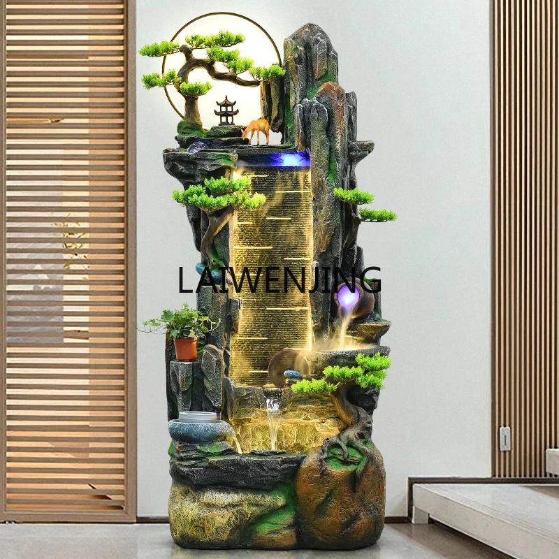 

HLZ rockery flowing water ornament fountain feng shui wheel water feature lucky feng shui wheel decoration