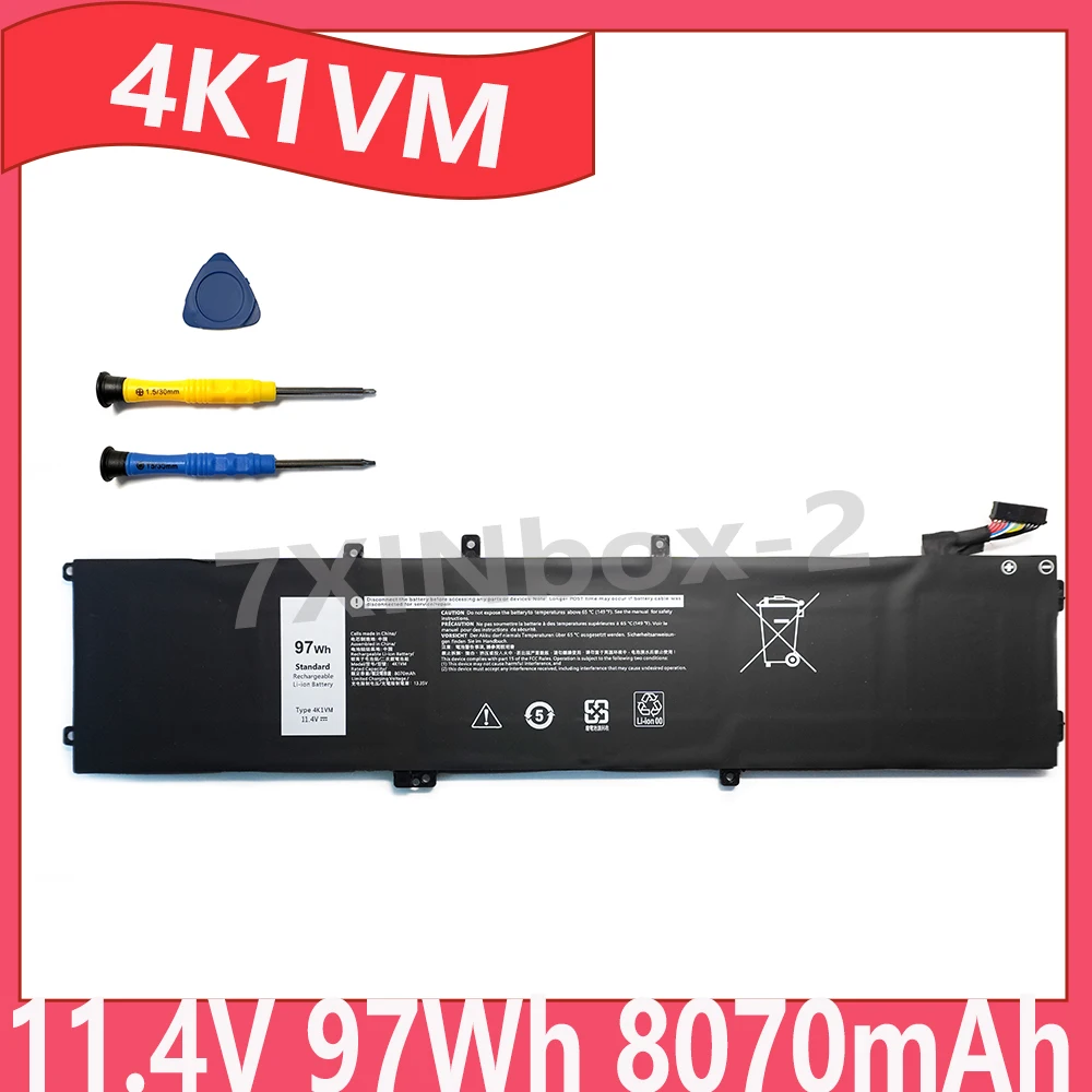Batería OEM para ordenador portátil, 4K1VM, 11,4 V, 97Wh, 8070mAh, para Dell inspiron 7500, 7501, 7700, precision 5540, vostro 7500, g7, 17, 7700 Series, W62W6